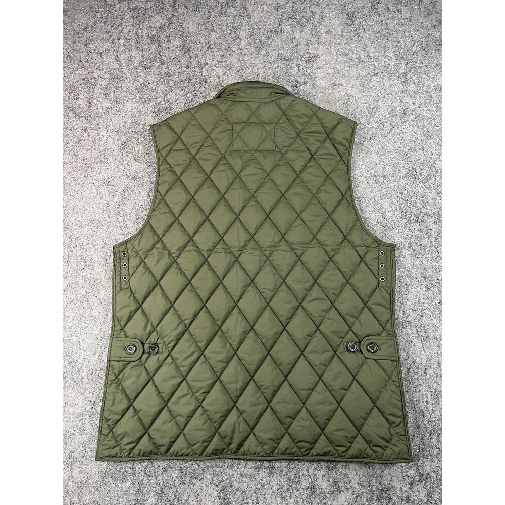 Polo Ralph Lauren Beaton Quilted Utility Vest Green Orange Brown Corduroy Mens M View 3